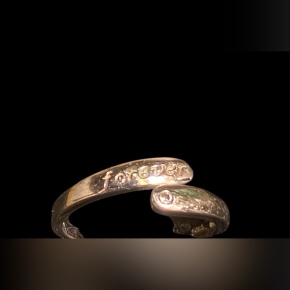 Pandora Sterling Silver Forever Promise Ring and Mystic Topaz Heart/CZ Ring - Picture 9 of 16